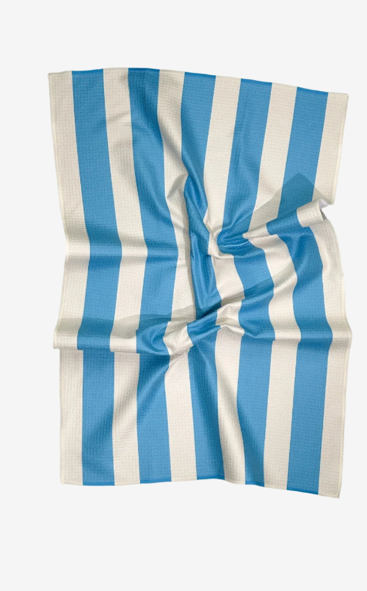 The Lounger Dish Towel in blue – eco-friendly, quick-dry kitchen tea towel in blue and white stripes