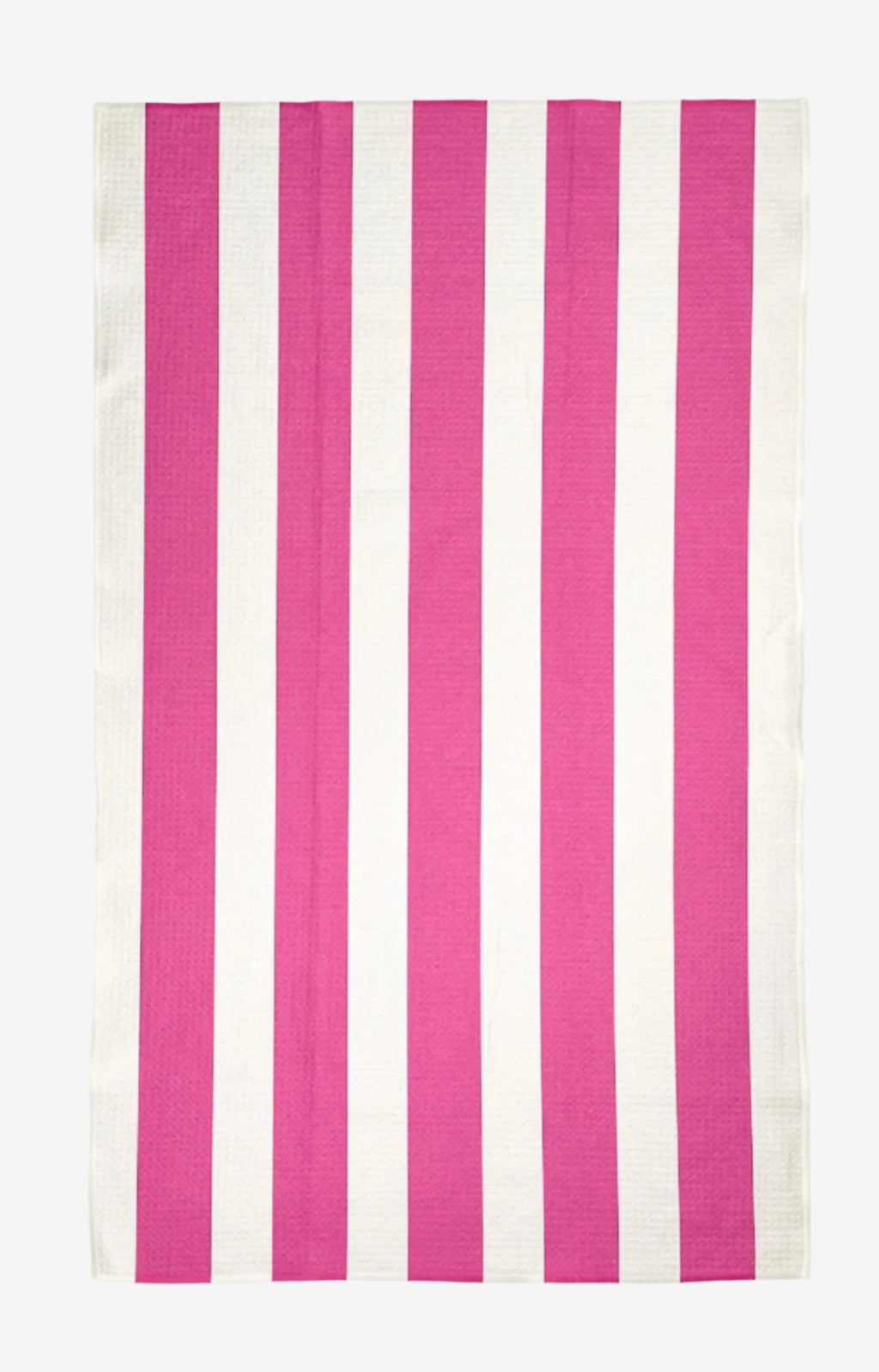 The Lounger Dish Towel in Hot Pink – eco-friendly, quick-dry kitchen tea towel in Pink and white stripes