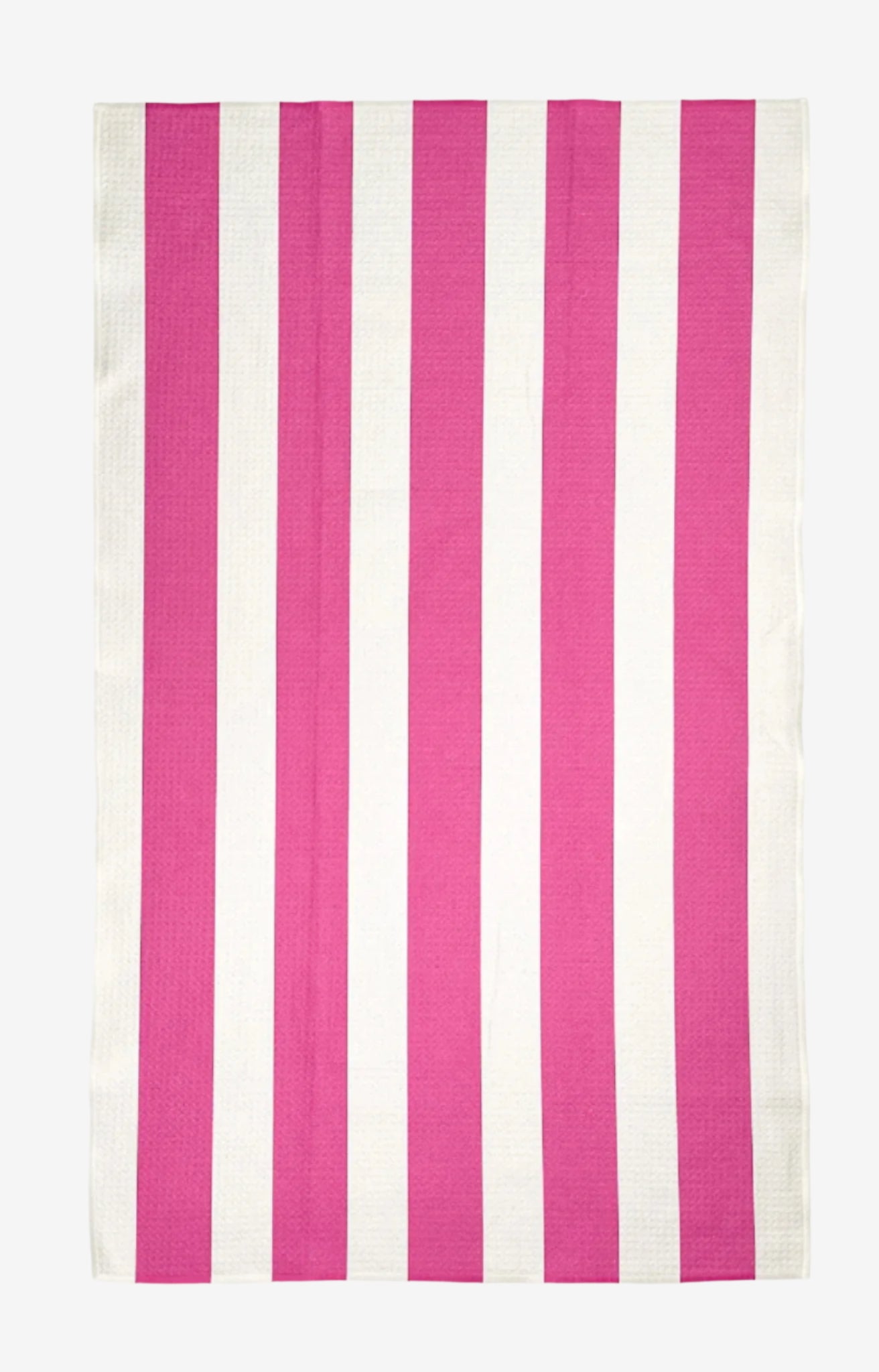 The Lounger Dish Towel in Hot Pink – eco-friendly, quick-dry kitchen tea towel in Pink and white stripes