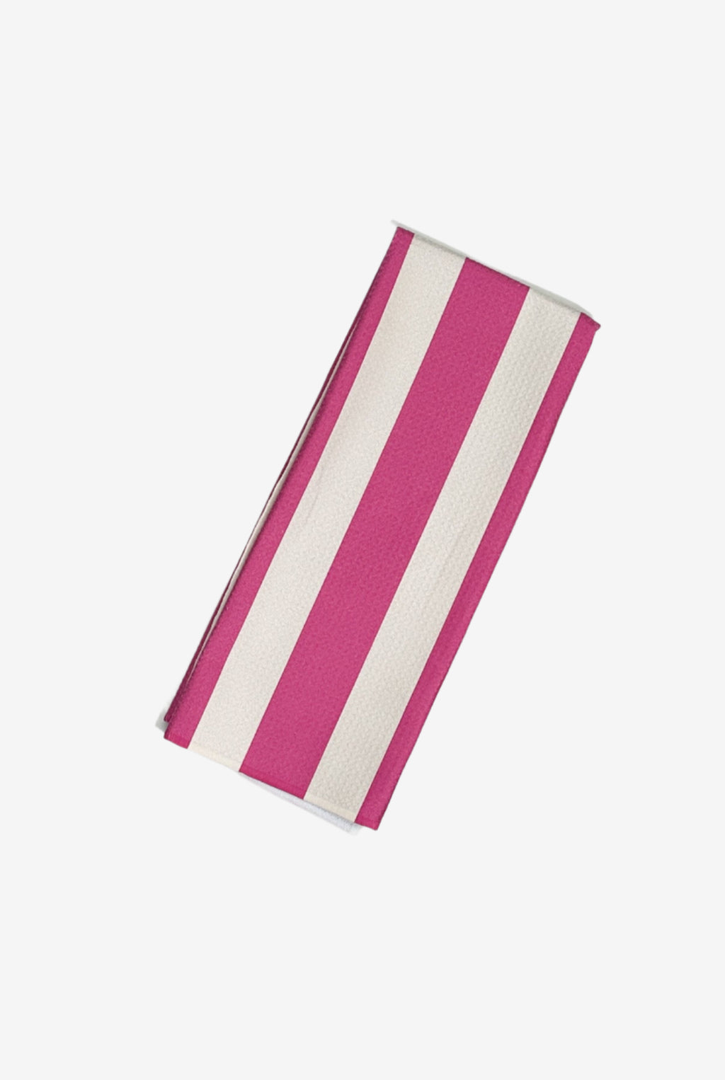 The Lounger Dish Towel in Hot Pink – eco-friendly, quick-dry kitchen tea towel in Pink and white stripes