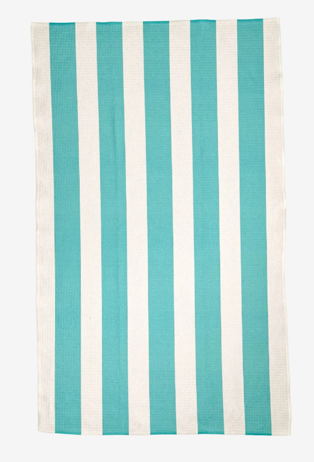 The Lounger Dish Towel in Teal – eco-friendly, quick-dry kitchen tea towel in Teal and white stripes