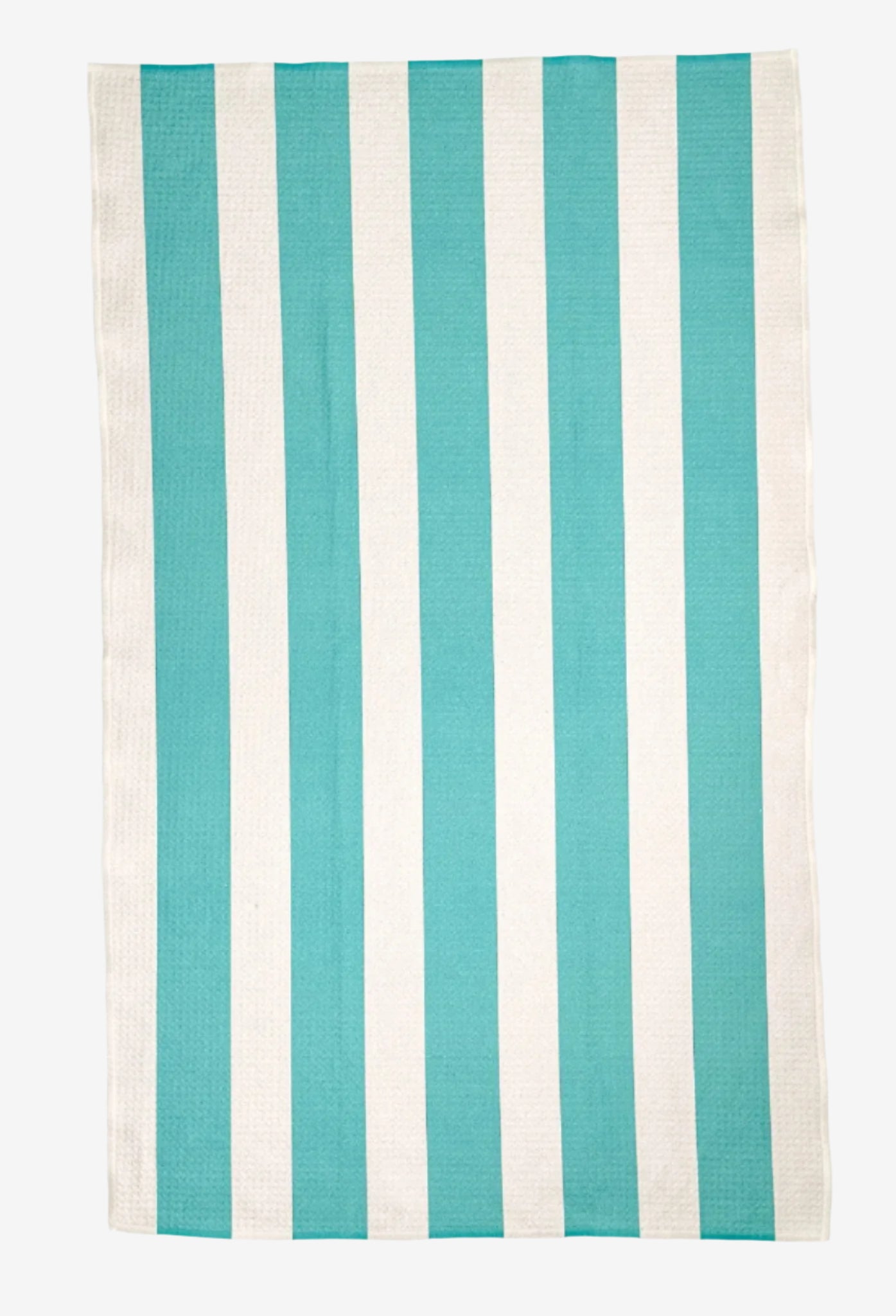 The Lounger Dish Towel in Teal – eco-friendly, quick-dry kitchen tea towel in Teal and white stripes