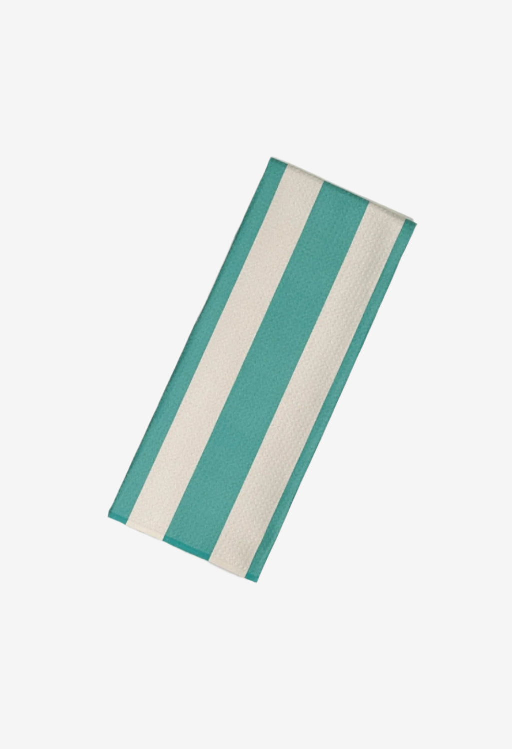 The Lounger Dish Towel in Teal – eco-friendly, quick-dry kitchen tea towel in Teal and white stripes
