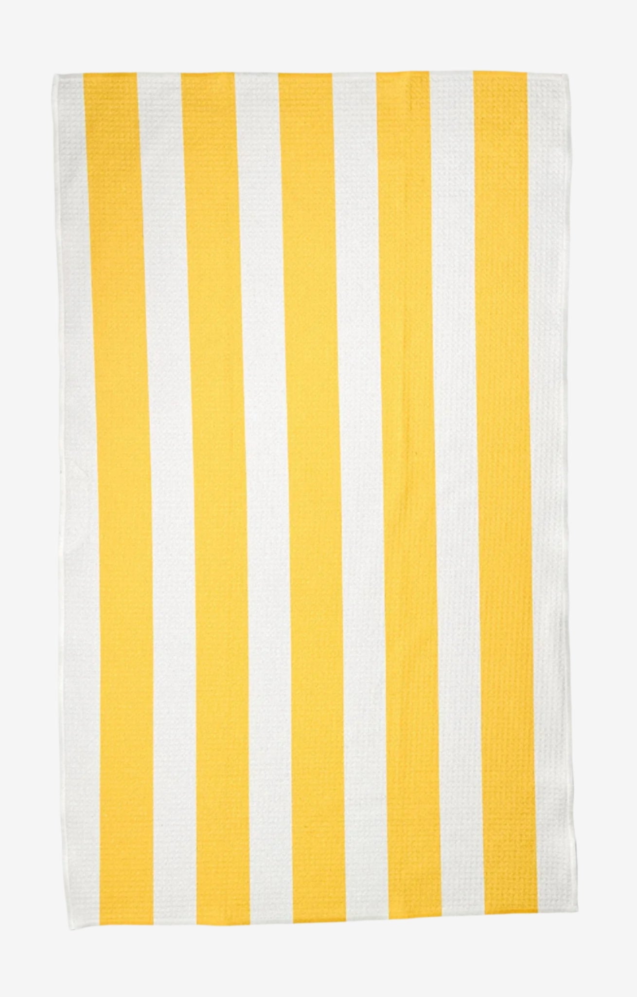 The Lounger Dish Towel in Teal – eco-friendly, quick-dry kitchen tea towel in bright yellow and white stripes