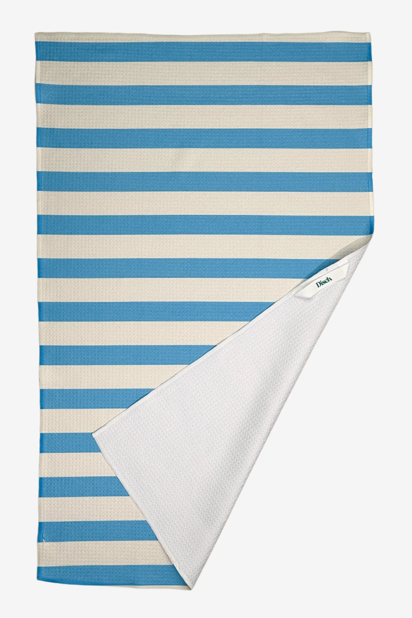 The Splash Dish Towel in blue – eco-friendly, quick-dry kitchen tea towel in blue and white stripes