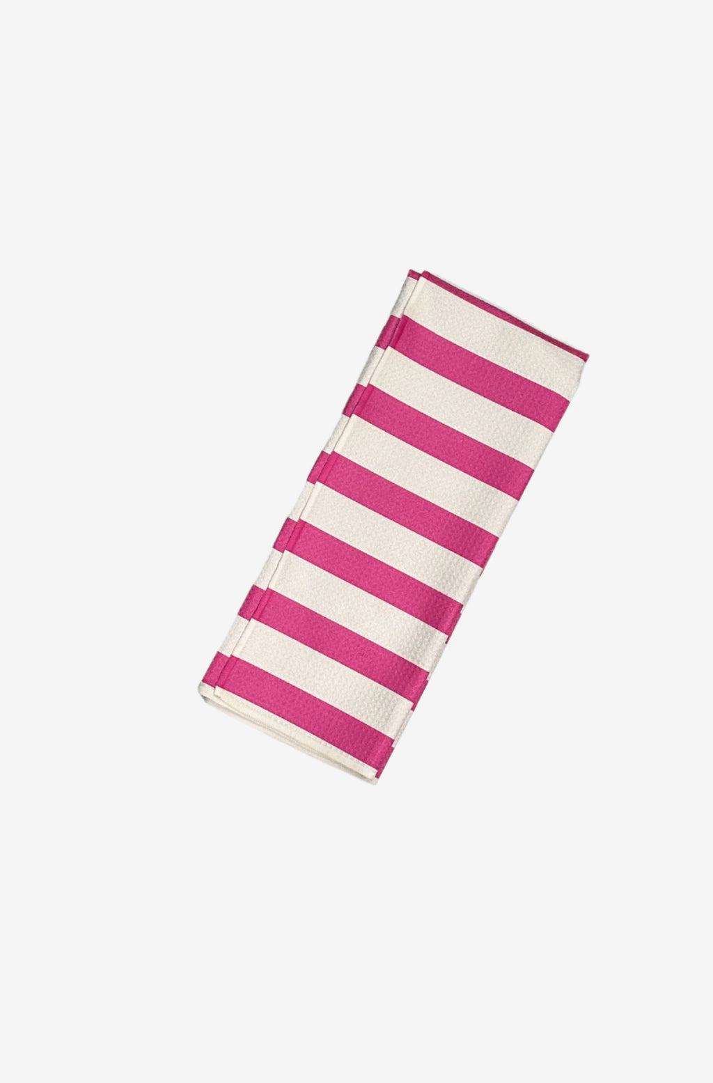 The Splash Dish Towel in Hot Pink – eco-friendly, quick-dry kitchen tea towel in Pink and white stripes
