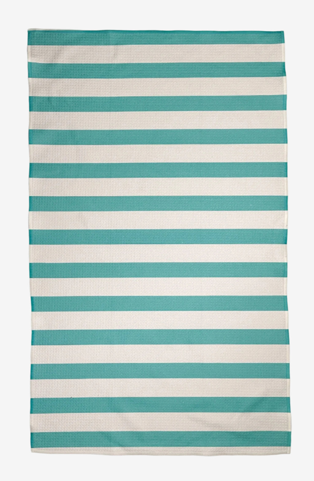 The Splash Dish Towel in Teal – eco-friendly, quick-dry kitchen tea towel in Teal and white stripes