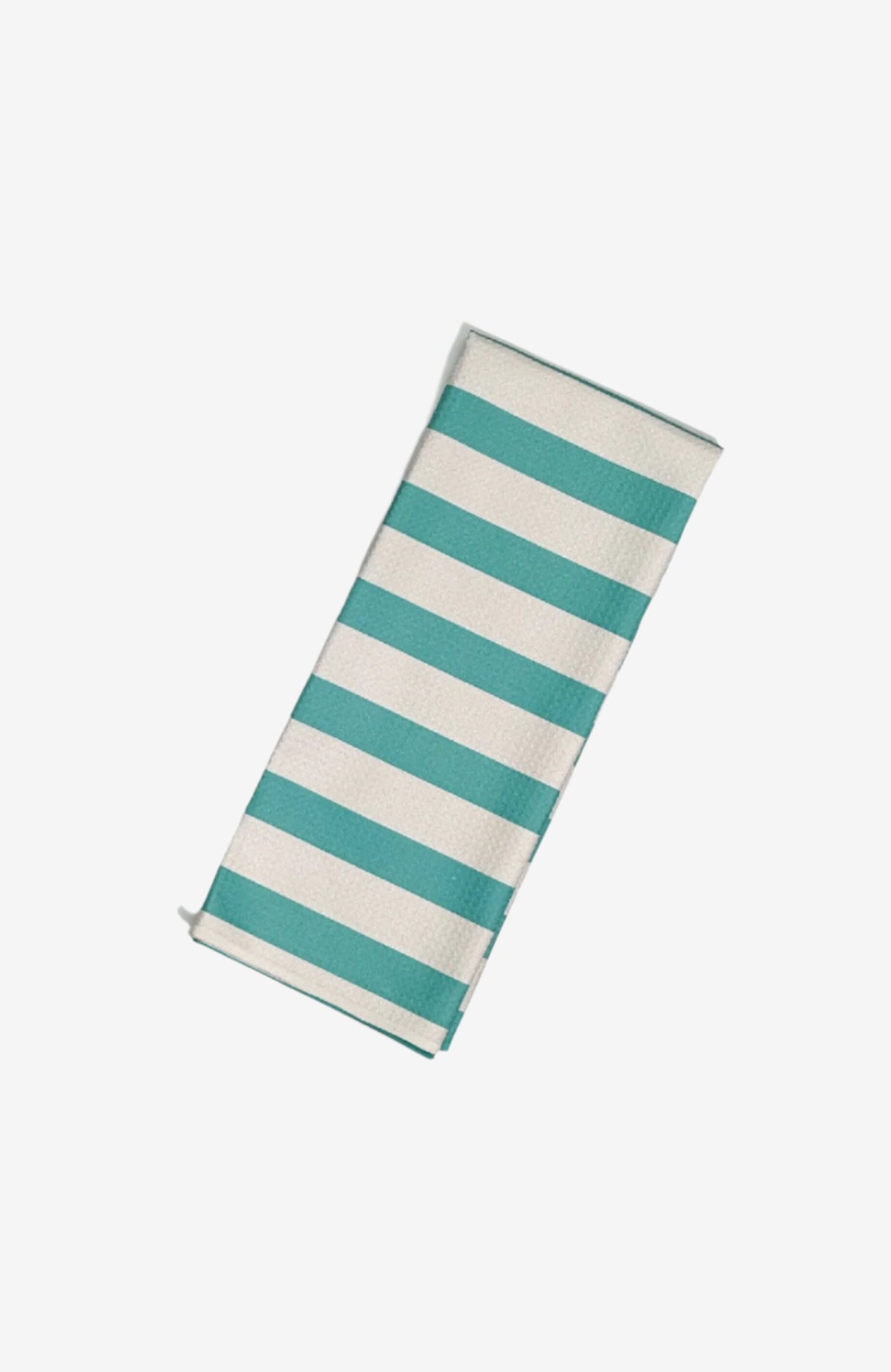 The Splash Dish Towel in Teal – eco-friendly, quick-dry kitchen tea towel in Teal and white stripes