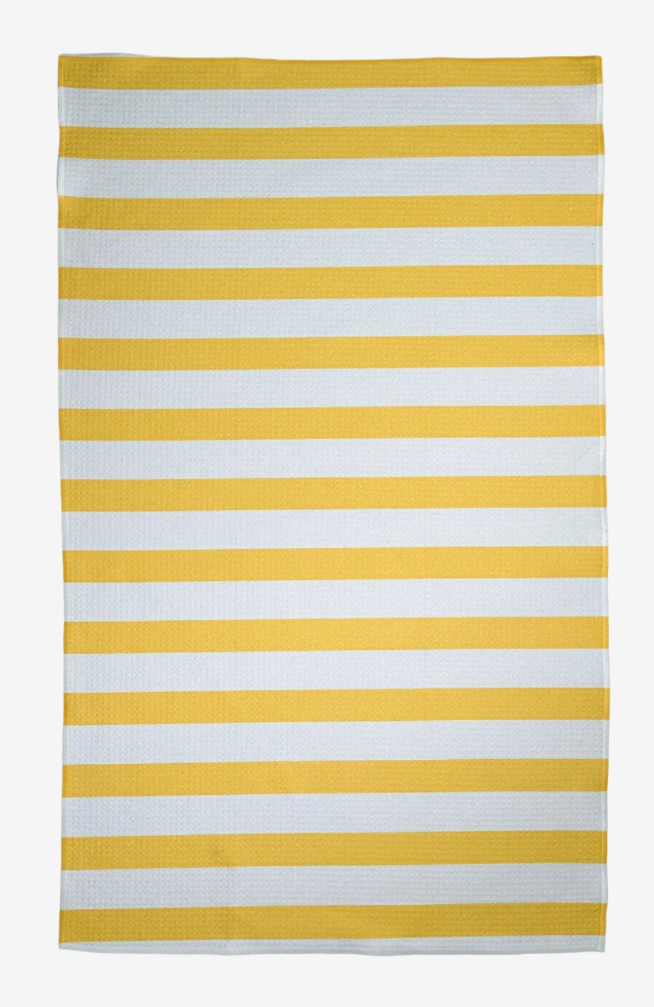 The Splash Dish Towel in Pineapple – eco-friendly, quick-dry kitchen tea towel in bright yellow and white stripes