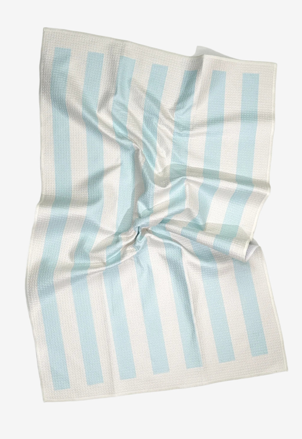 The Sugar Stripe Dish Towel in Cotton Candy – eco-friendly, quick-dry kitchen tea towel in blue and white