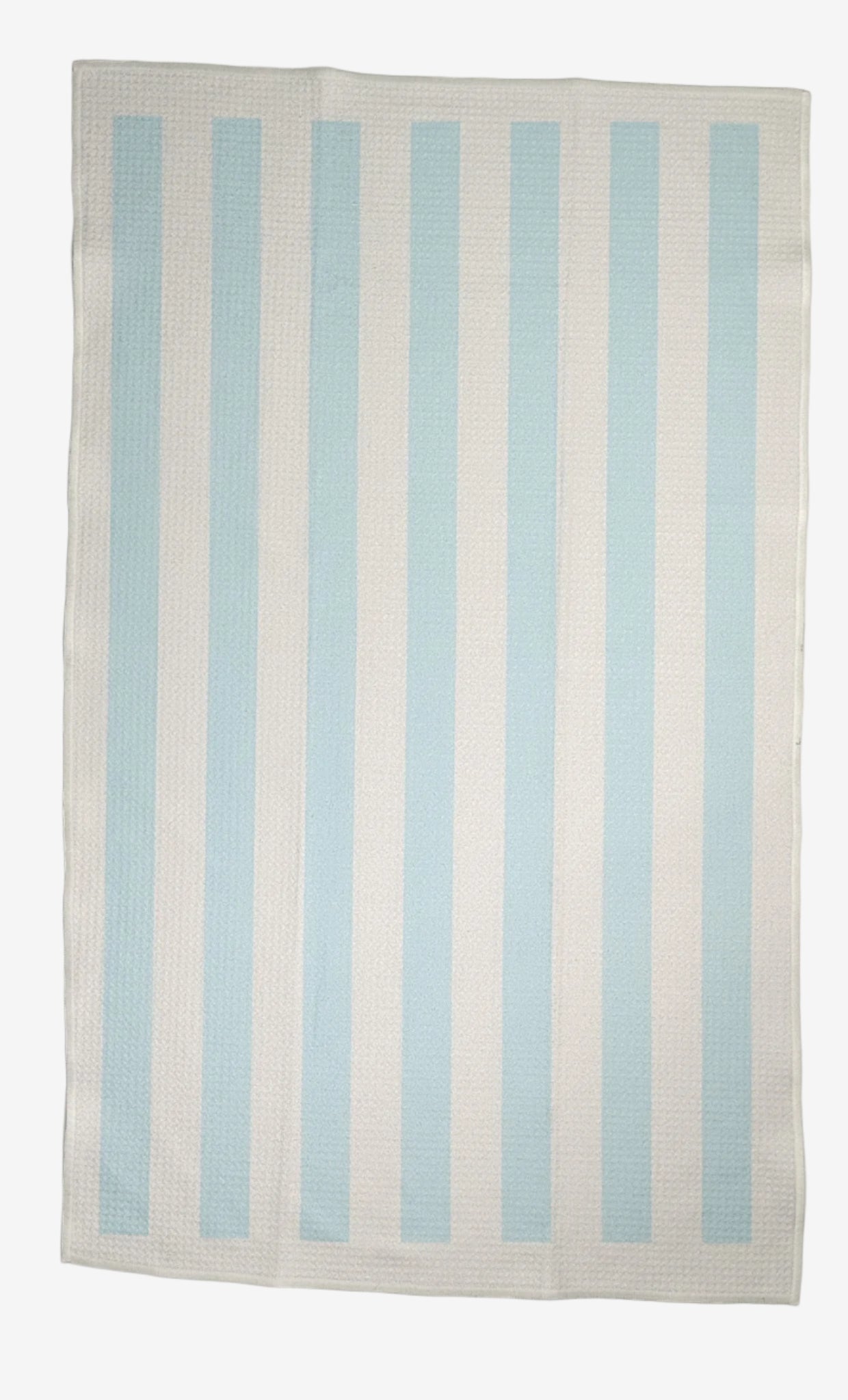 The Sugar Stripe Dish Towel in Cotton Candy – eco-friendly, quick-dry kitchen tea towel in blue and white