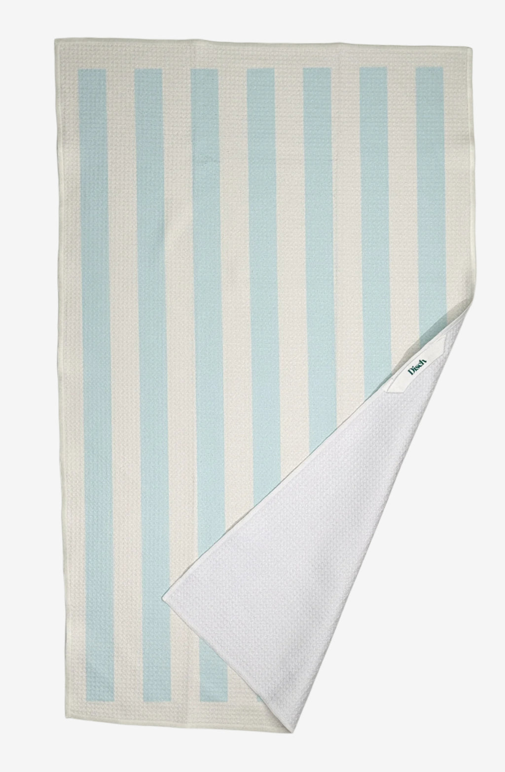 The Sugar Stripe Dish Towel in Cotton Candy – eco-friendly, quick-dry kitchen tea towel in blue and white