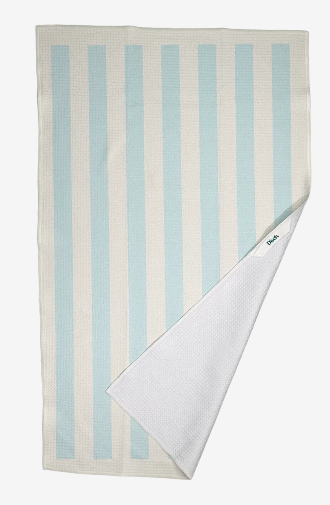 The Sugar Stripe Dish Towel in Cotton Candy – eco-friendly, quick-dry kitchen tea towel in blue and white