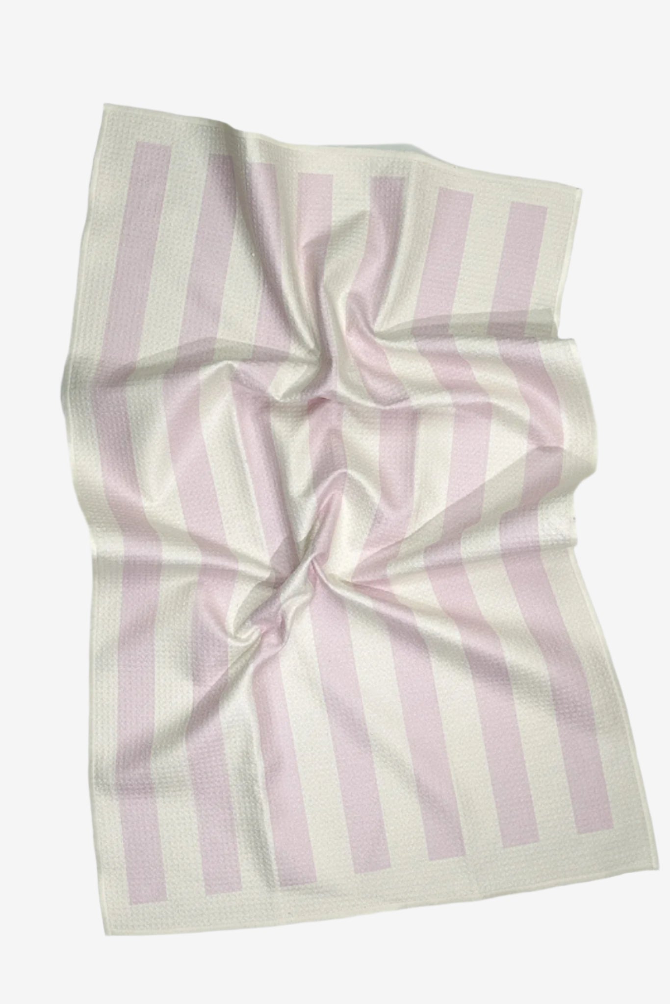 The Sugar Stripe Dish Towel in Strawberry Cream – the best eco-friendly, quick-dry kitchen tea towel