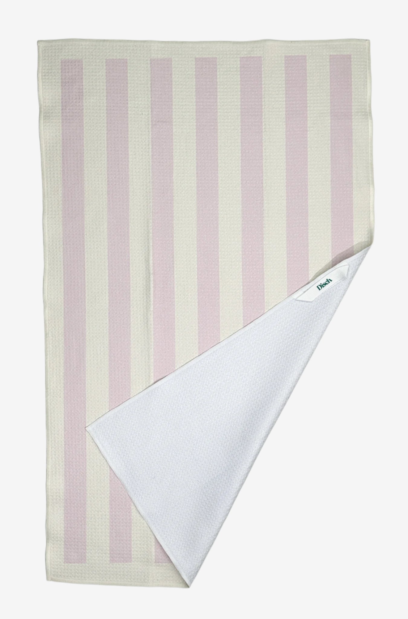 The Sugar Stripe Dish Towel in Strawberry Cream – the best eco-friendly, quick-dry kitchen tea towel