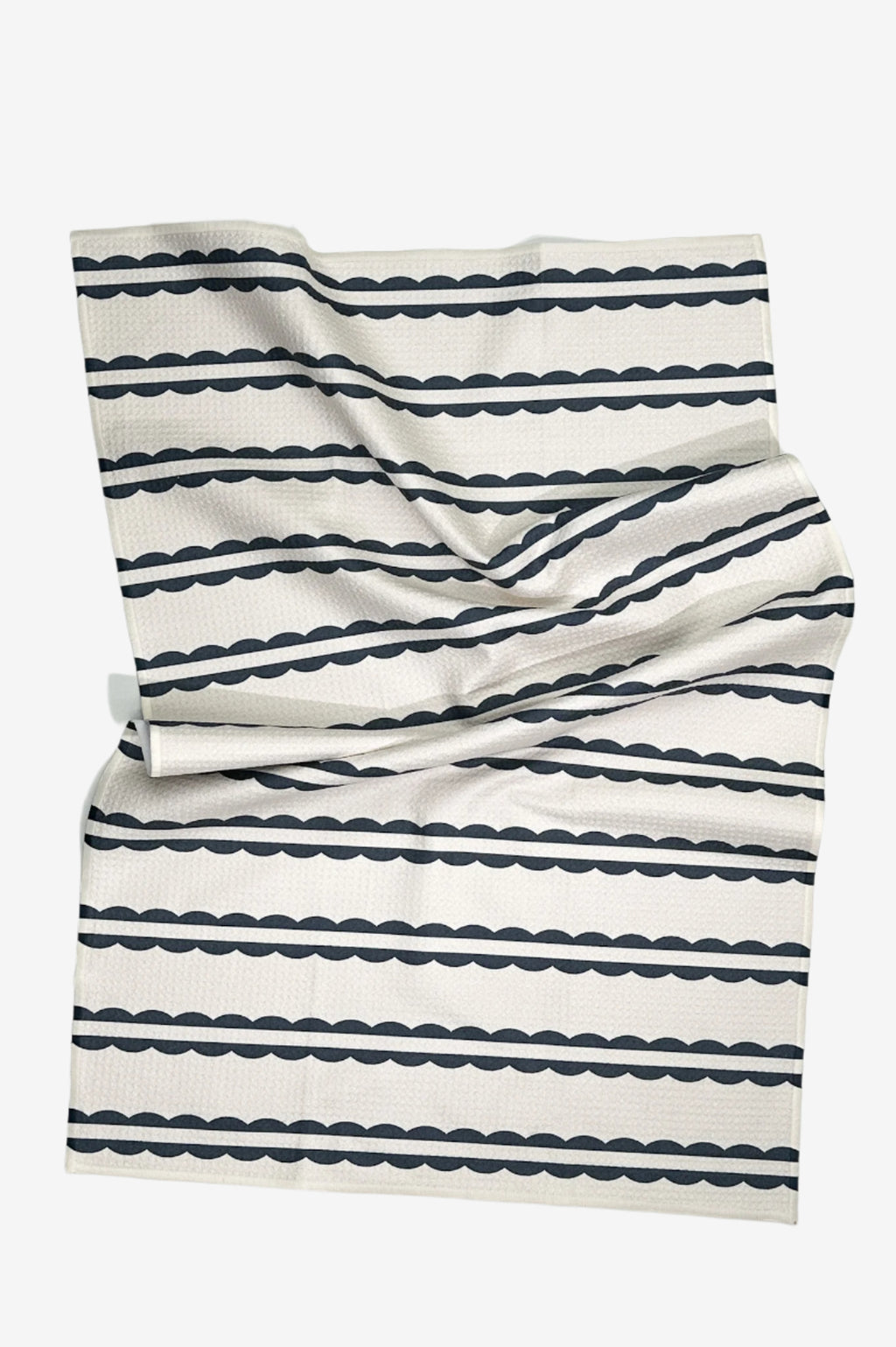 The Marina Dish Towel in Navy – sustainable kitchen tea towel made from recycled plastic 