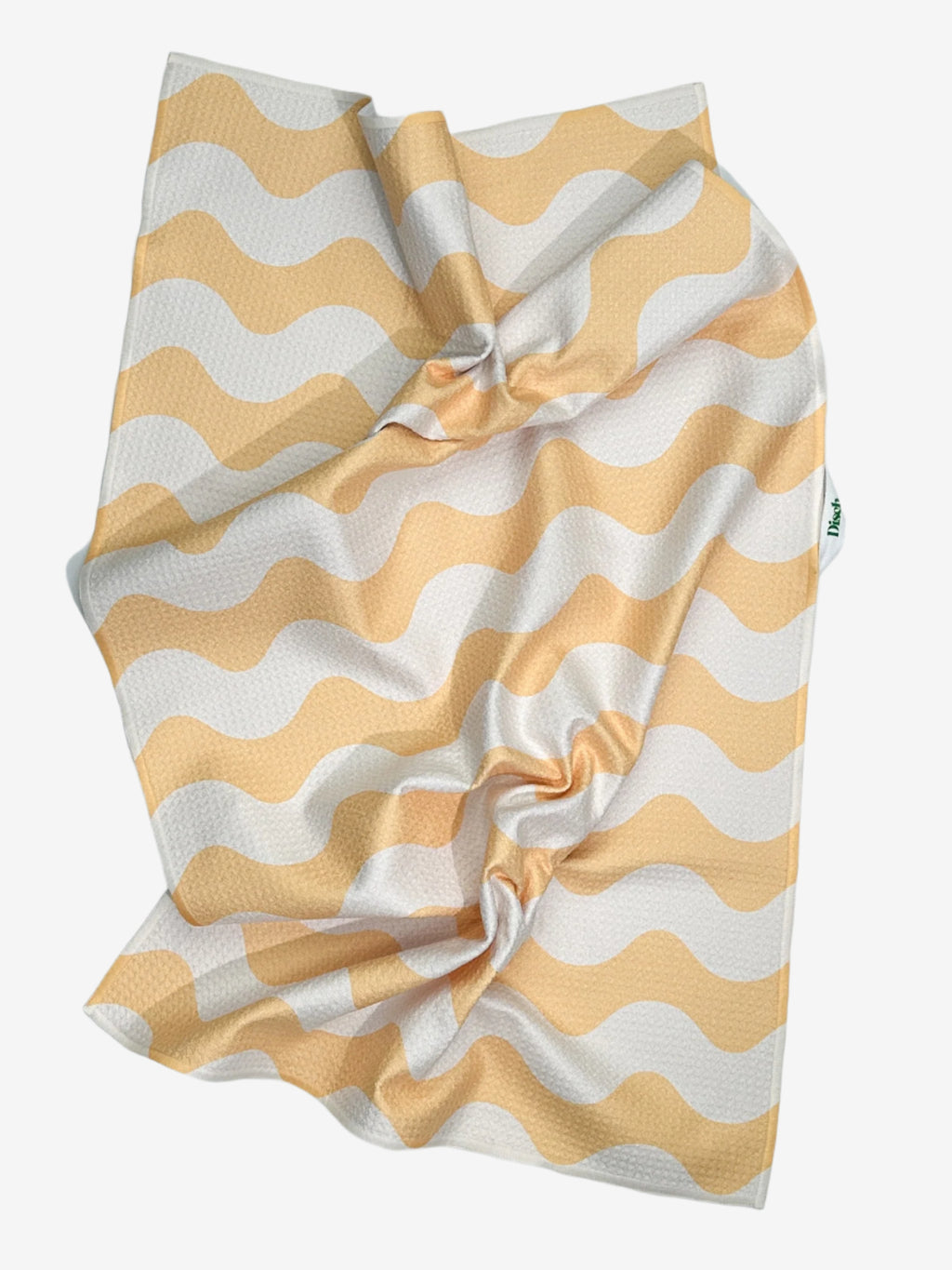The Ripple Dish Towel in Butter – high-absorbency eco tea towel