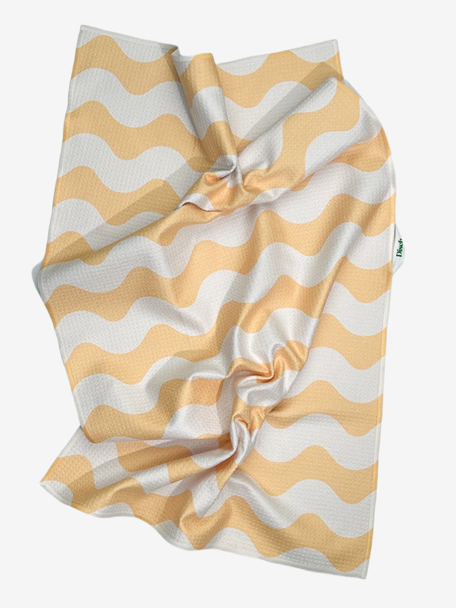 The Ripple Dish Towel in Butter – high-absorbency eco tea towel