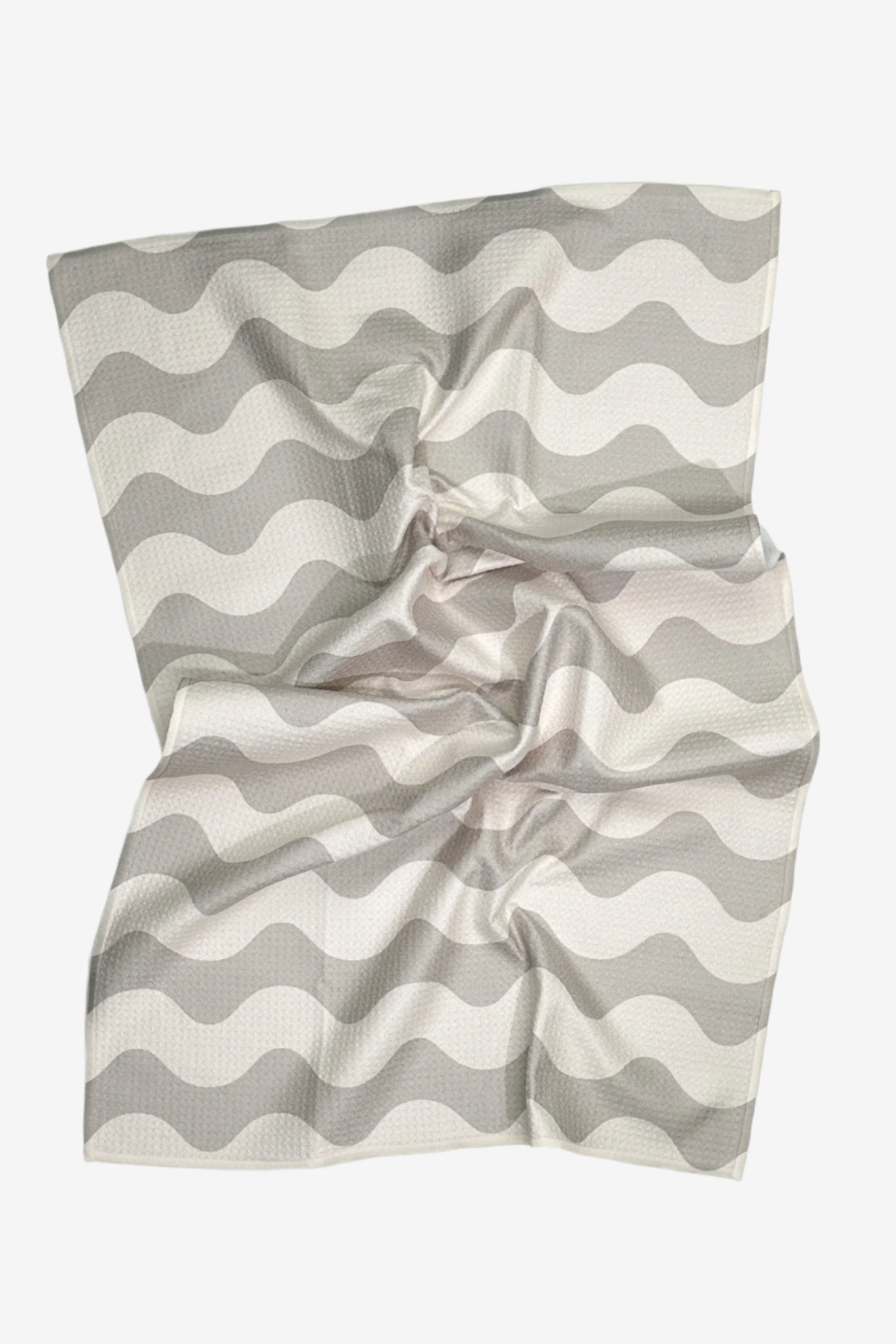 The Ripple Dish Towel in grey – neutral-toned sustainable dish towel made from recycled plastic