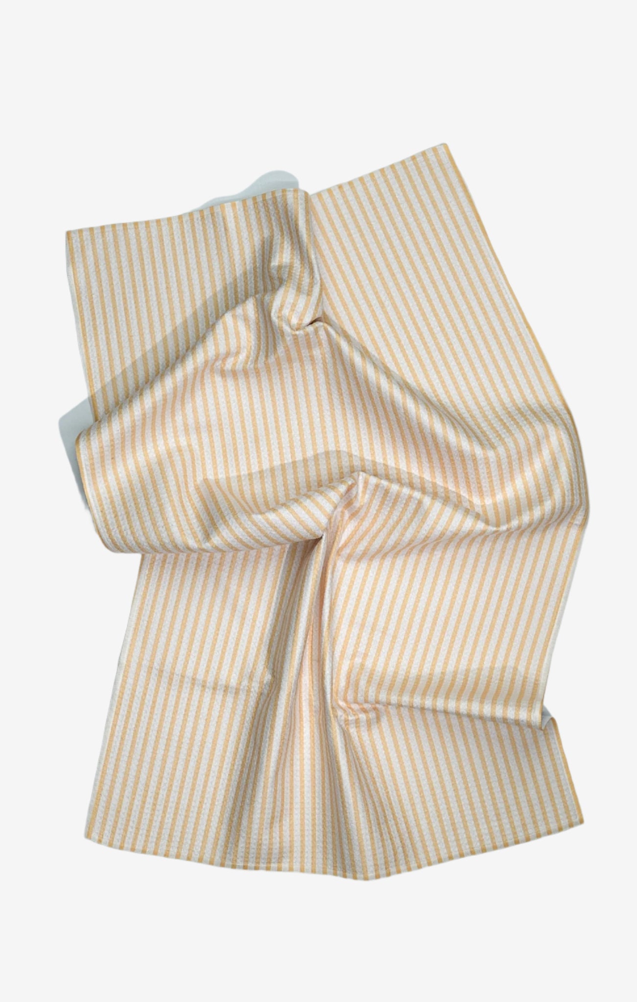 The Seersucker Dish Towel in Butter – wrinkle-free, recycled kitchen tea towel