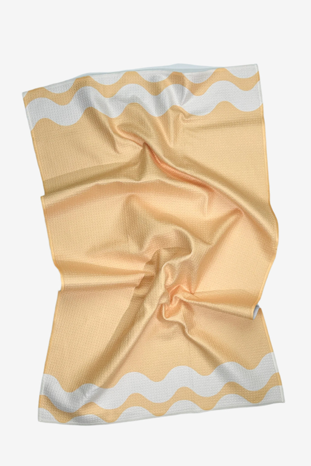 The Shoreline Dish Towel in Butter – soft, sustainable kitchen tea towel