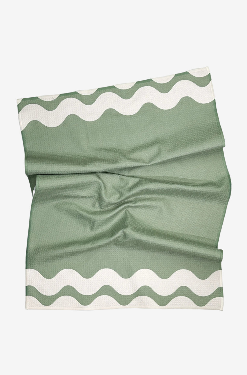 The Shoreline Dish Towel in Sage– eco-friendly, quick-dry kitchen towel