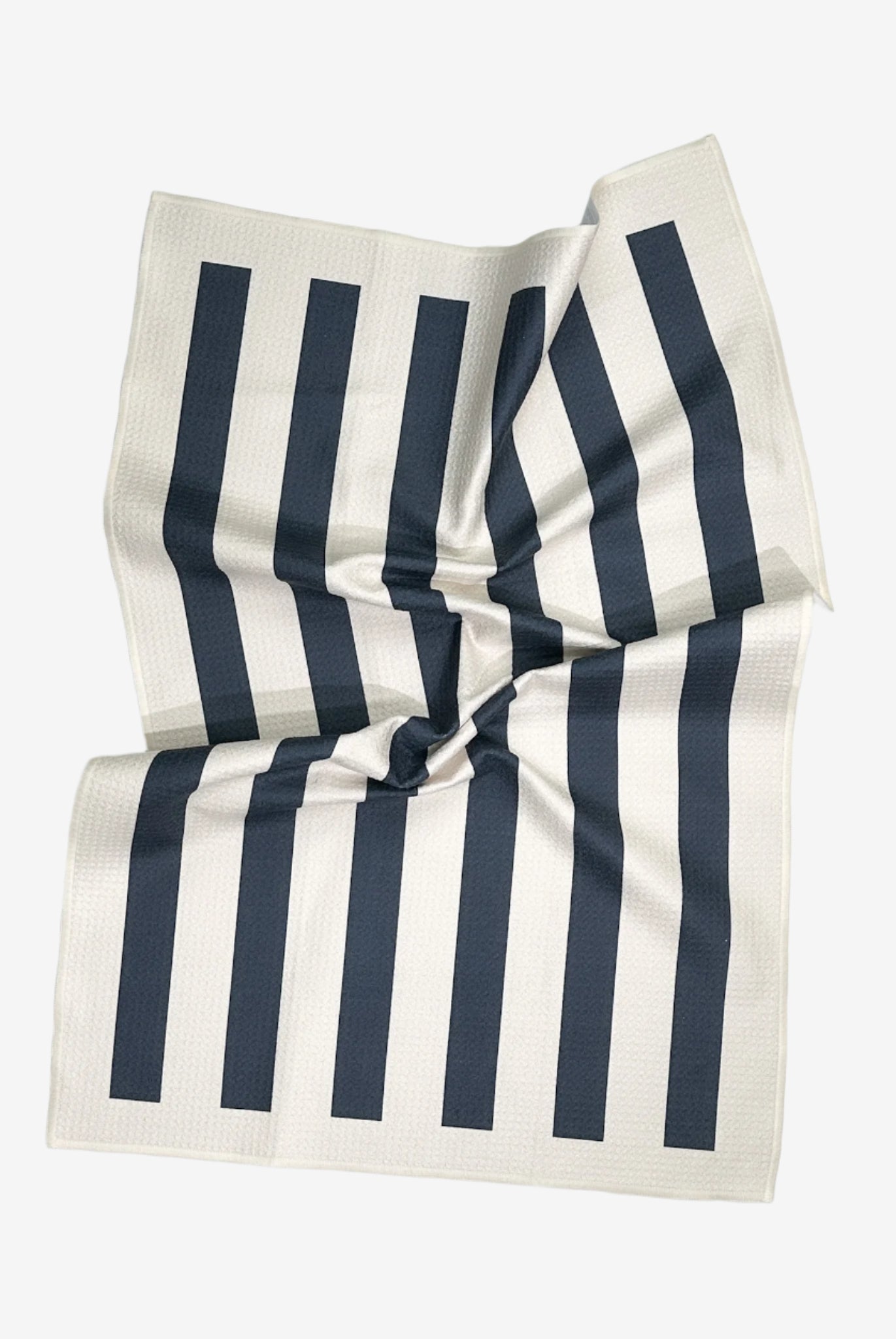 The Umbrella Dish Towel in Navy – eco-friendly, striped kitchen tea towel